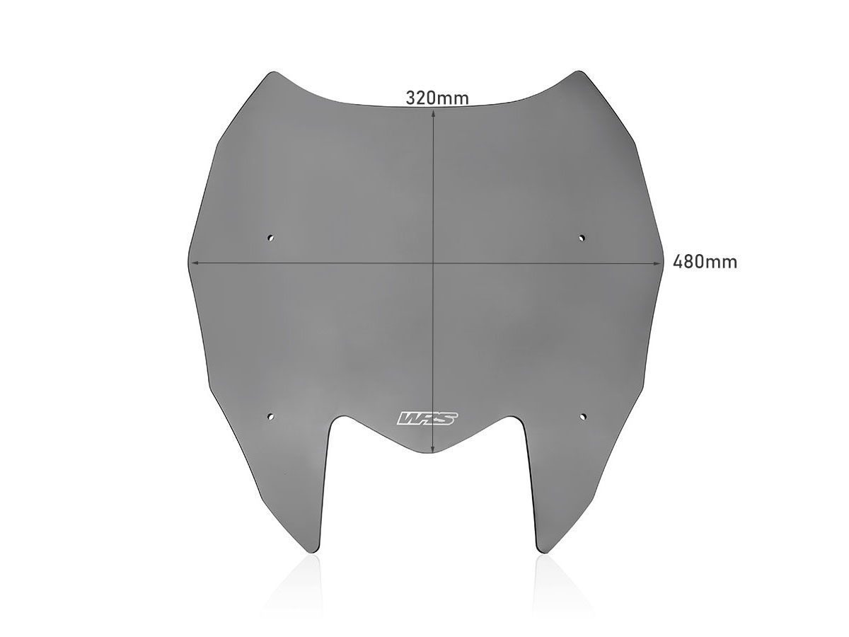 Plexi motocyklu WRS pro YAMAHA T-MAX 560 rok 2022 verze intermedio, barva tmavě kouřová, výška 32 cm