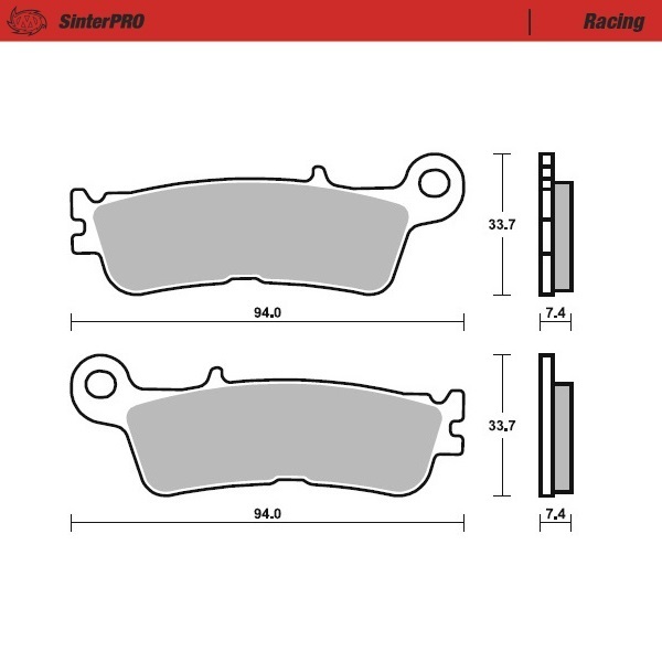 Brzdové destičky YAMAHA YZF 250/450  MRP FULL METAL přední 21-22