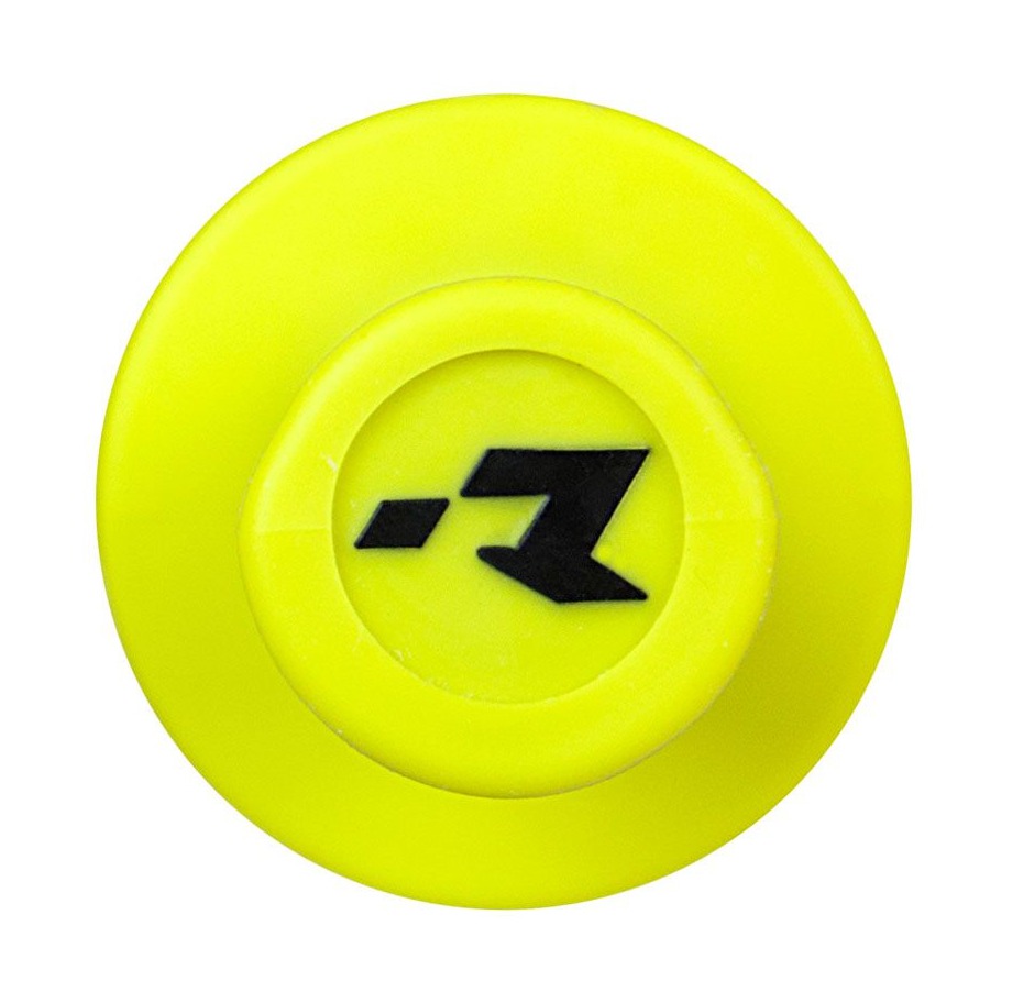 Motocyklové MX gripy RTECH R20 WAWE HALF WAFFLE s lock-on systémem, neon žluté, pár