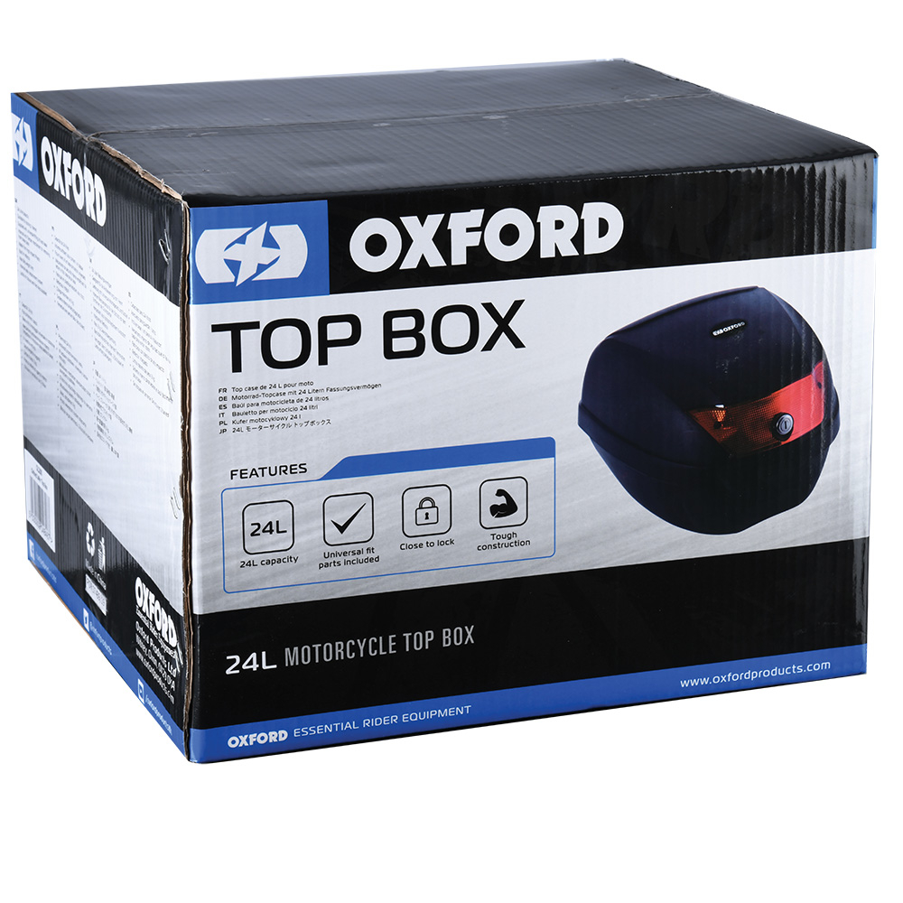 Kufr na motocykl OXFORD TOP CASE OL208 ČERNÝ NELAKOVANÝ, OBJEM 30 L 