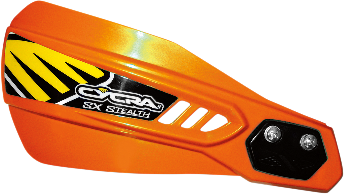 Chrániče páček / kryty páček s hliníkovým držákem CYCRA STEALTH HANDSHIELDS COMPLETE oranžové - pár 