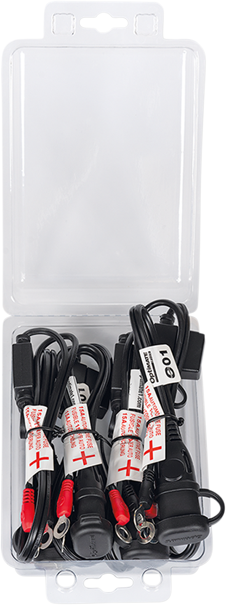 Rychlospojkový permanentní kabel pro auto/lodní baterie TECMATE OPTIMATE CORD O1 4PACK 1/4 RNG typ O1X4