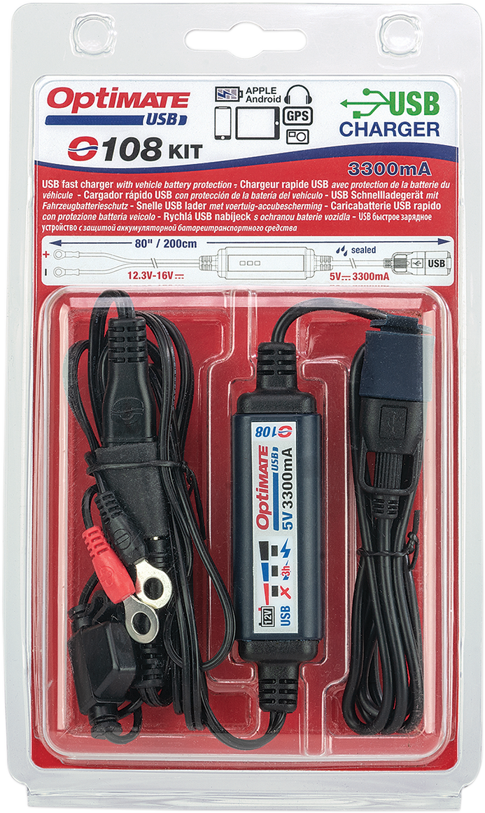 Napájecí kabel SAE na USB TECMATE OPTIMATE USB CHARGER W 20 CORD typ O108KIT