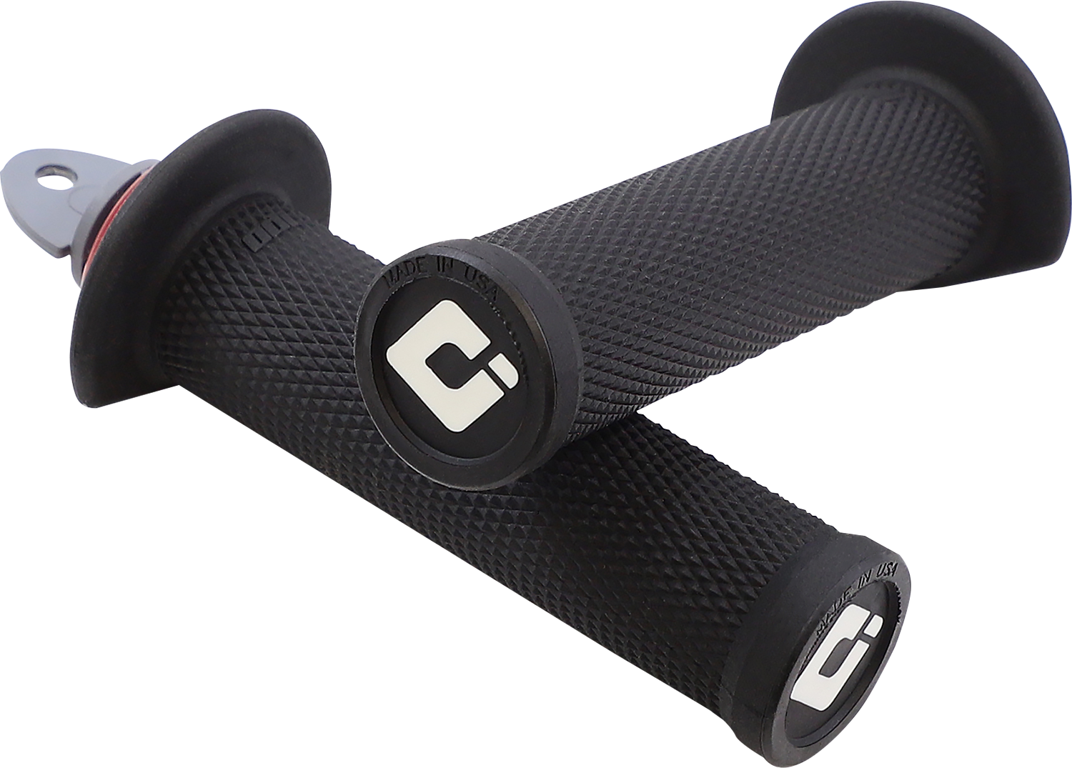 Gripy s lock-on grip systémem pro ATV/PWC ODI GRIPS RUFFIAN barva černá/červená, délka 12,5 cm (5") 