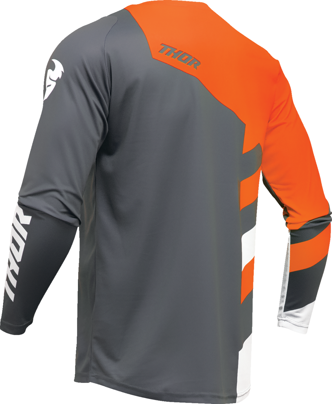 A Motokrosový - enduro dres THOR SECTOR CHECKER CHARCOAL ŠEDÁ/ORANŽOVÁ VELIKOST M