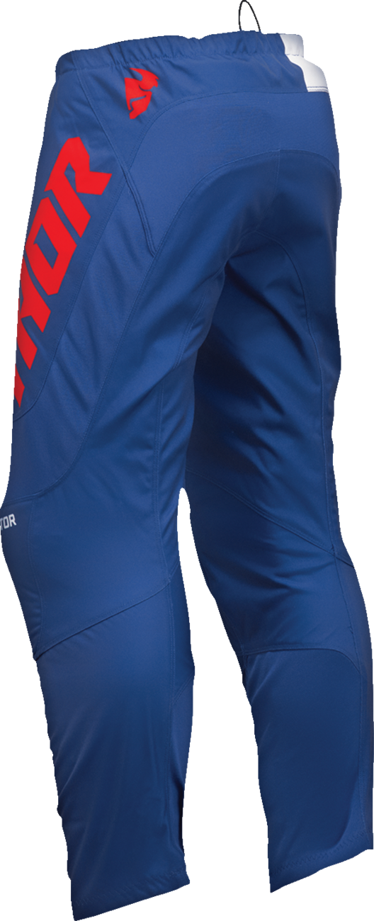 A Motokrosový - enduro komplet kalhot a dresu THOR SECTOR CHECKER CHARCOAL NAVY MODRÁ/ČERVENÁ VELIKOST 32+M