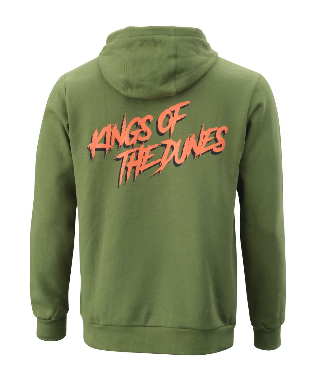 Pánská mikina s kapucí / klokanka KTM  SPECIAL EDITION DESERT HOODIE barva khaki zelená