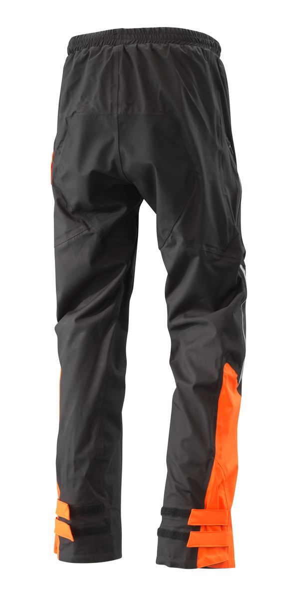 A Pláštěnka - pláštěnkové voděodolné kalhoty KTM RAIN PANTS barva černá/oranžová VELIKOST XL