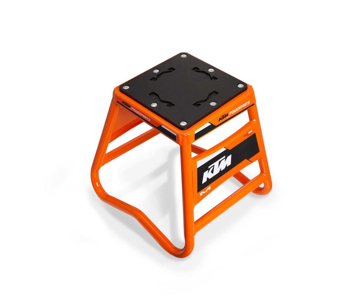 Hliníkový pevný motokrosový stojan KTM MATRIX A2M BIKE STAND U6922510, barva černá/oranžová, výška 360-380 mm