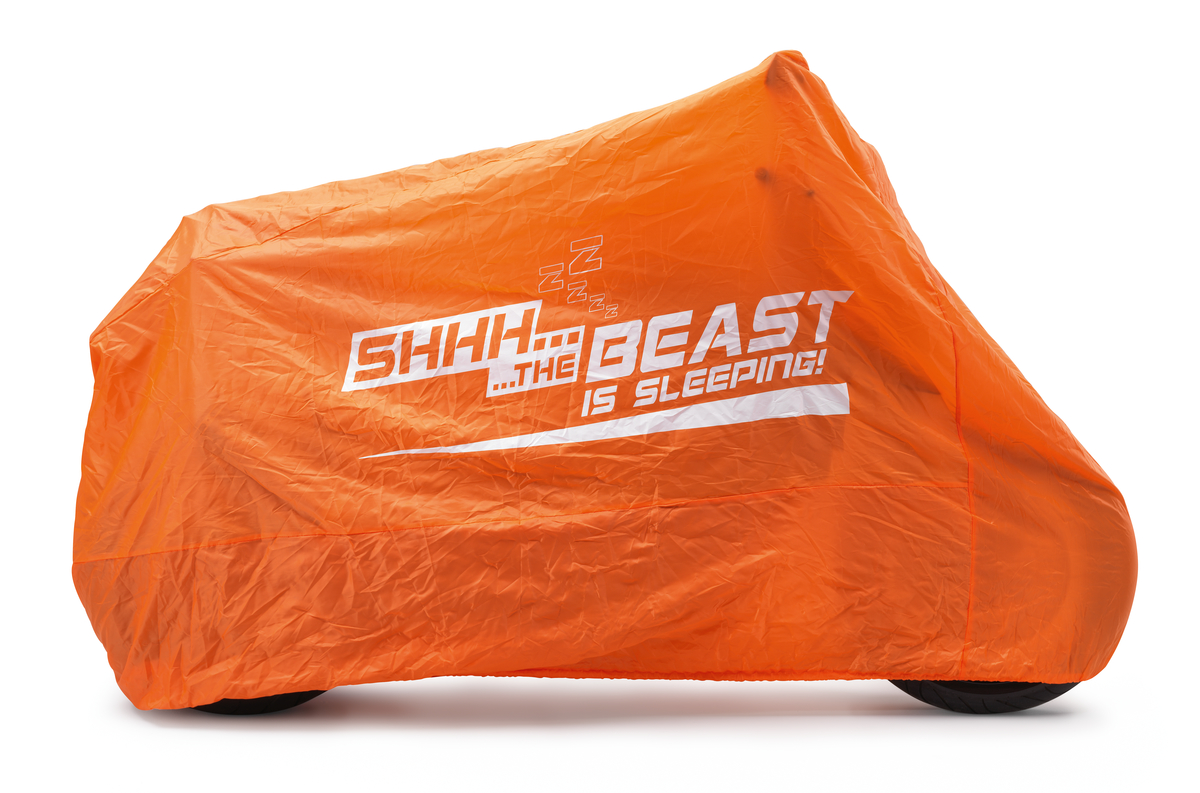 Motocyklová ochranná plachta na motocykl KTM PROTECTIVE OUTDOOR COVER 61312007000, barva oranžová 