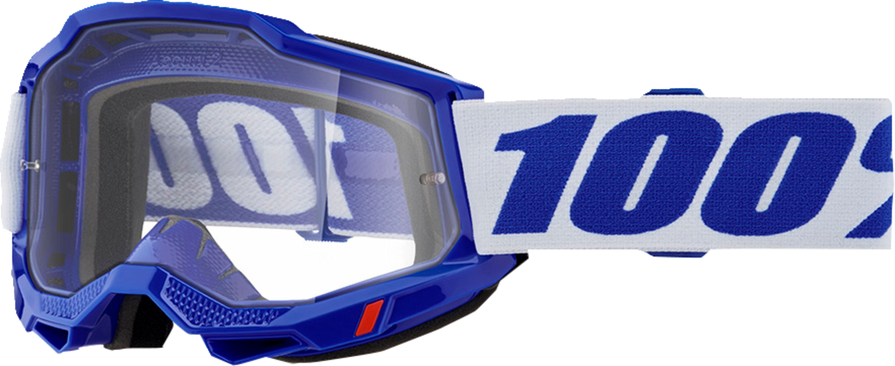 Motokrosové brýle 100% ACCURI 2 BLUE s modrým zrcadlovým objektivem + čirý 