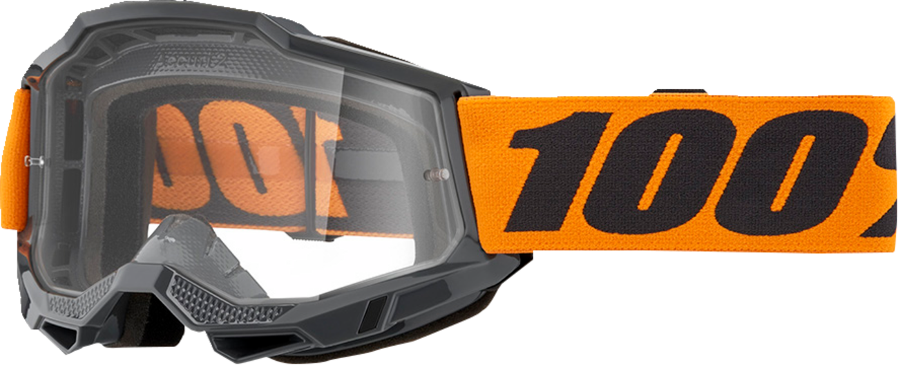 A Motokrosové brýle 100% ACCURI 2 ORANGE s červeným zrcadlovým objektivem + čirý 