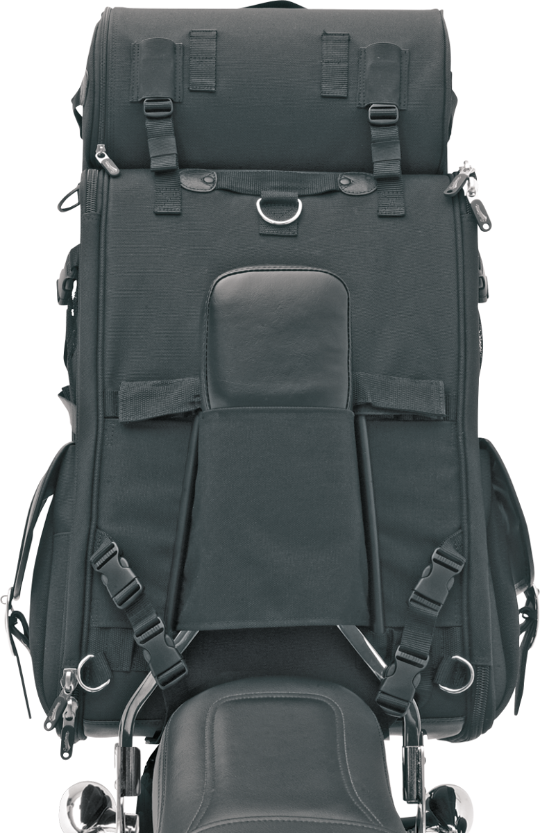 Brašna na zadní sedadlo motocyklu SADDLEMEN EX2200 SISSY BAR BAG DRIFTER barva černá, objem 36,1 litrů