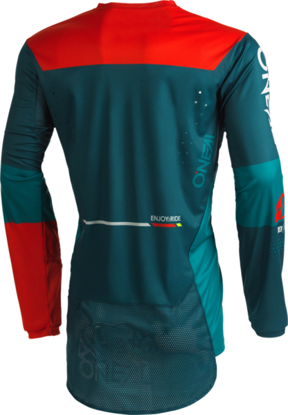 a Motokrosový komplet ONEAL HARDWEAR HAZE modrozelená/červená velikost 34 + L
