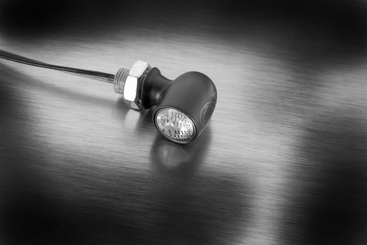 Mini LED blinkr KELLERMANN SPOT TURN SIGNAL 199.100 - BARVA ČERNÁ/ČIRÉ SKLÍČKO
