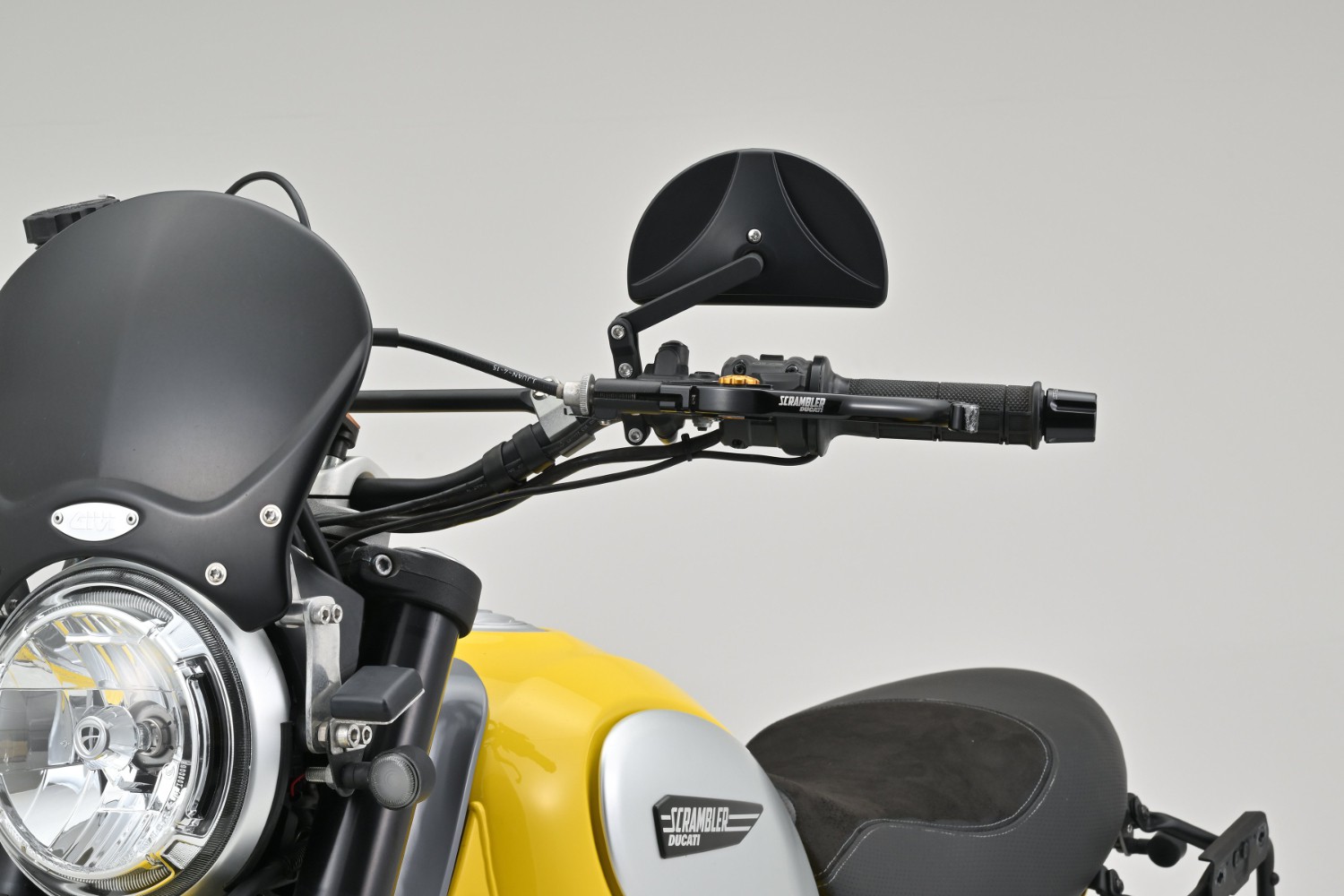 Zpětné zrcátko motocyklu DAYTONA D-MIRROR 19 HALF MOON 81001, barva černá, 1 kus