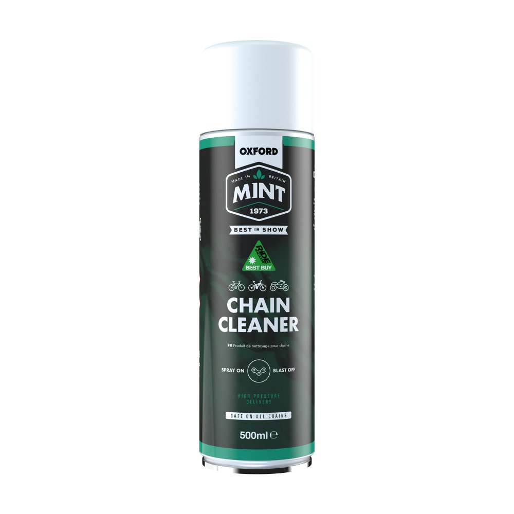 Dárková sada - čistič a mazivo na řetězy MINT OC500 ALL LUBE 500 ml, CHAIN CLEANER 500 ml , včetně kartáče na čištění řetězu 