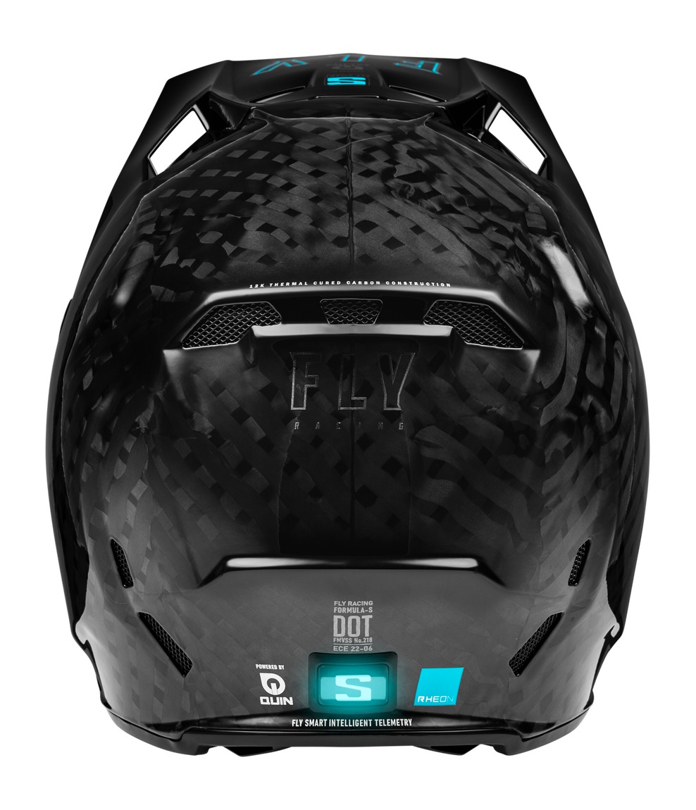 Nejvyšší model motokrosové přilby FLY RACING FORMULA S CARBON černá, skořepina z uhlíkových vláken 12K 