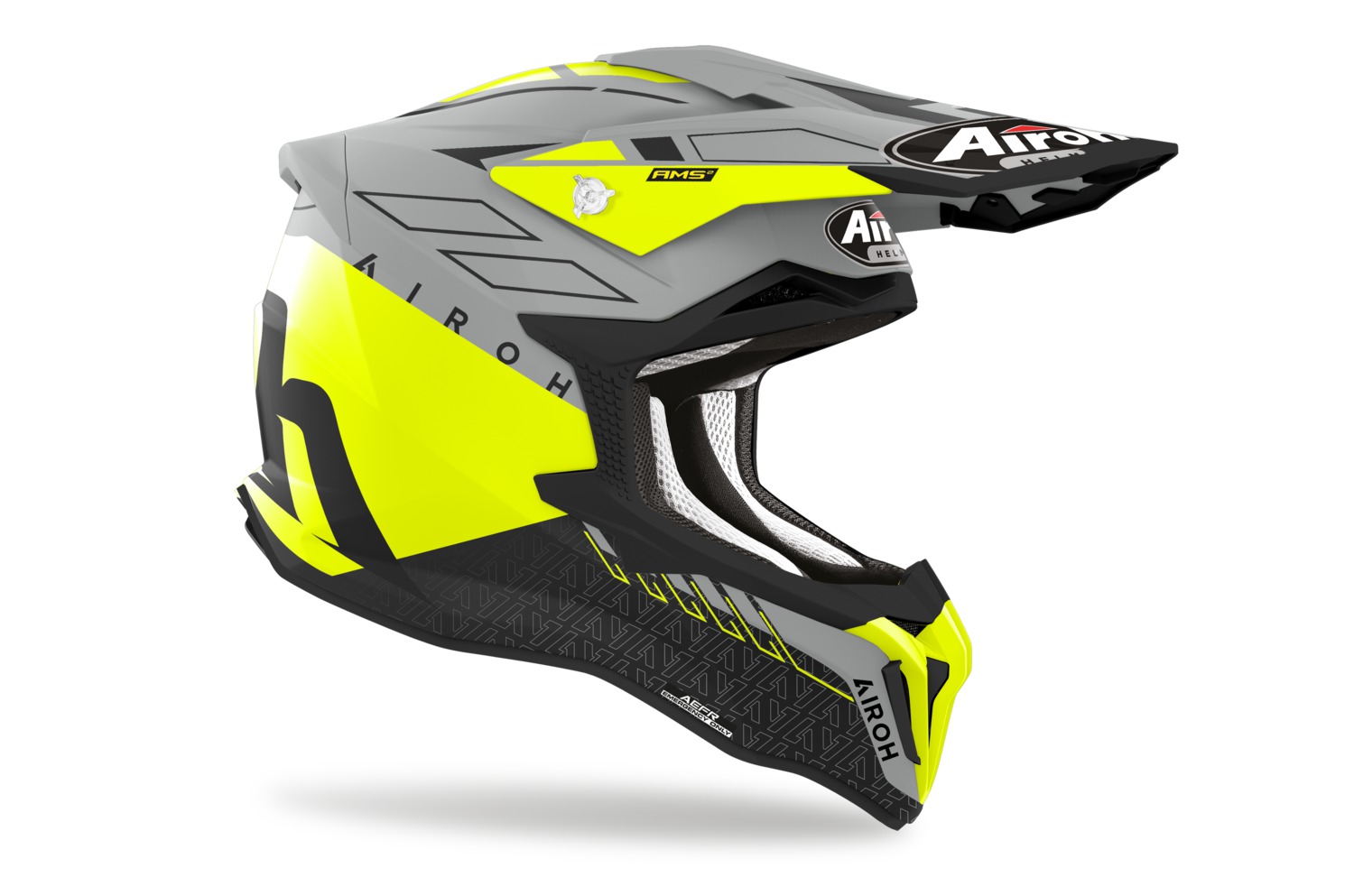 Motokrosová přilba AIROH STRYCKER SKIN žlutá fluo matná 
