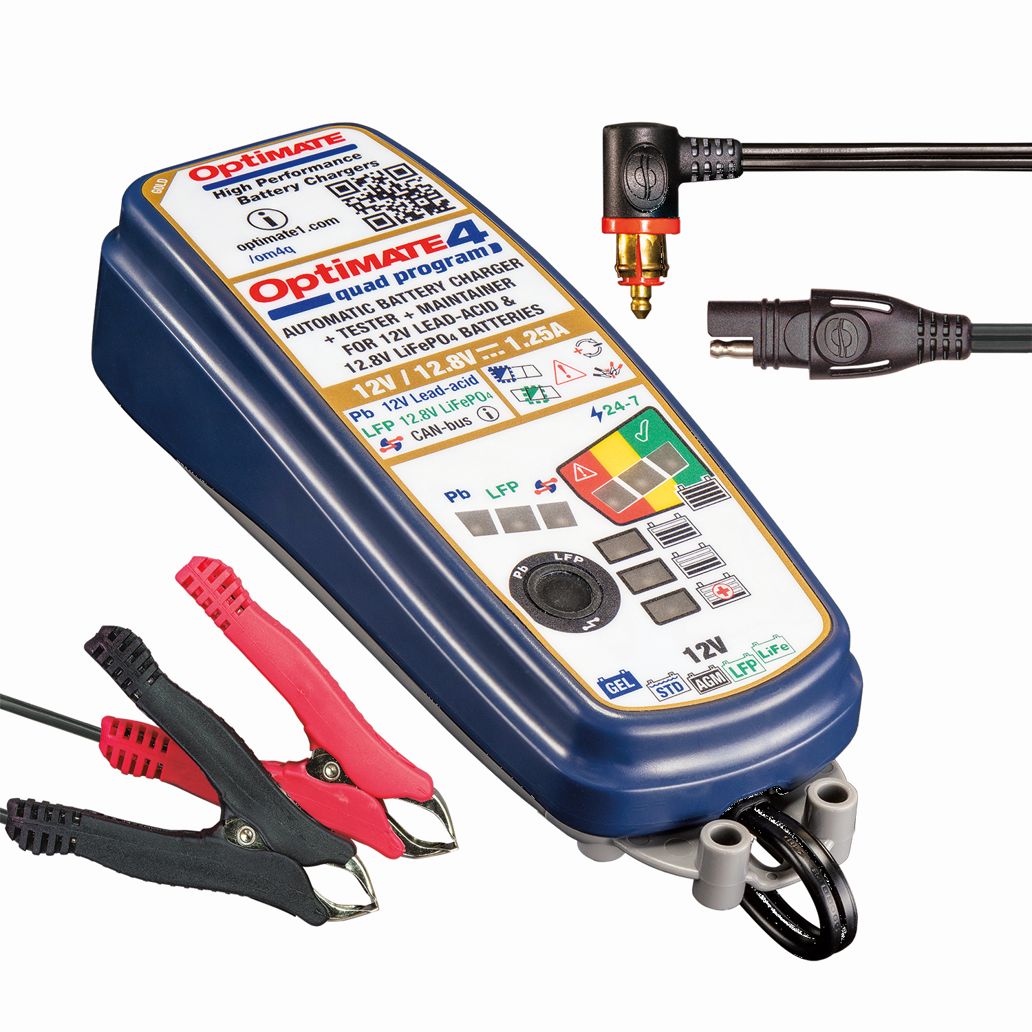 Nabíječka baterií TECMATE OPTIMATE 4 QUAD PROGRAM PREMIUM EDITION TM630-PR