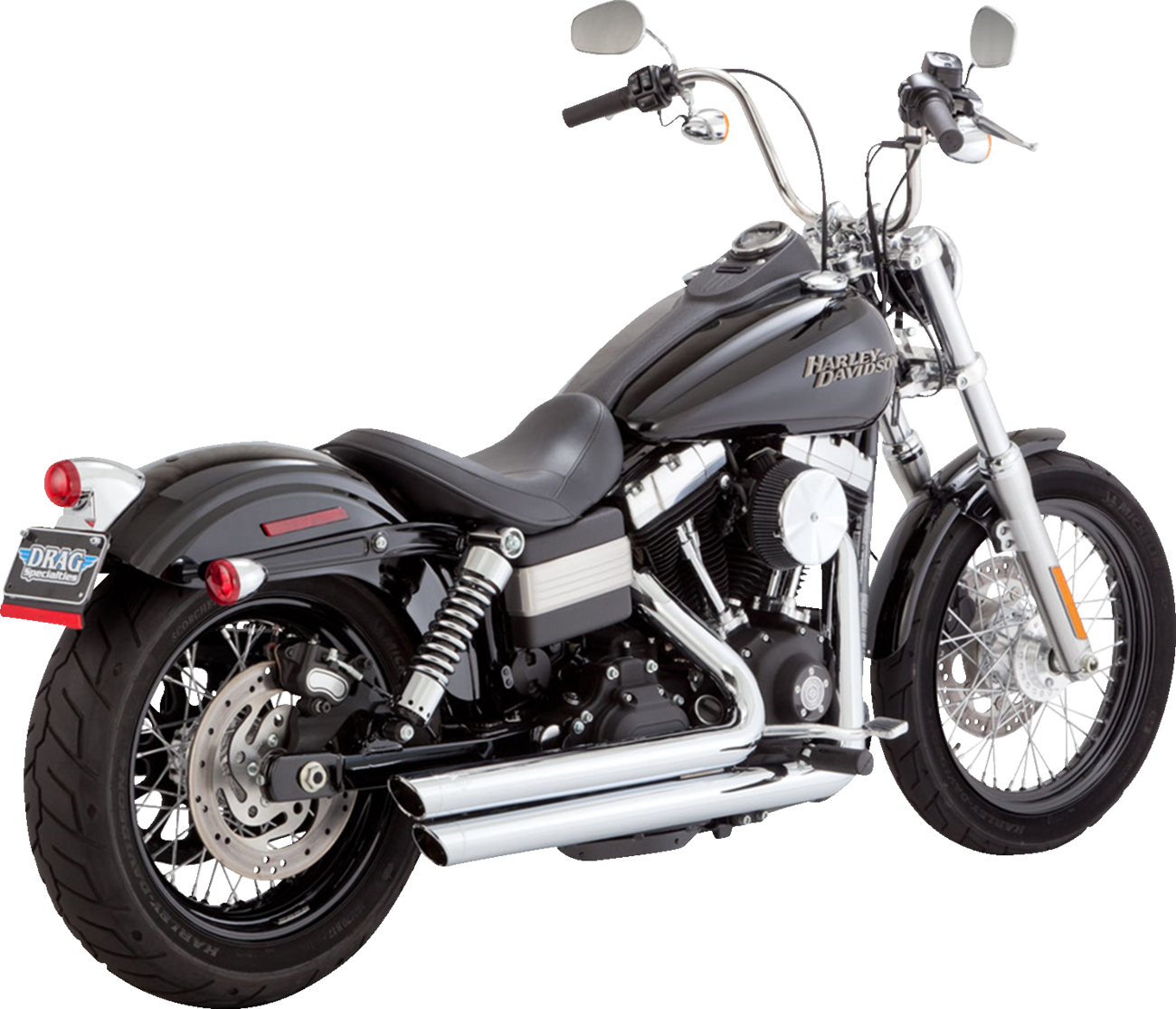 Výfuk VANCE & HINES BIG SHOTS STAGGERED pro HARLEY DAVIDSON DYNA rok 2006-2009 viz popis, barva chrom 