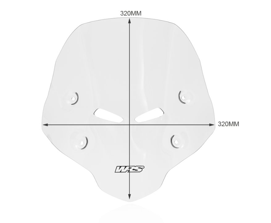 Plexi motocyklu WRS verze SPORT pro HONDA HORNET 750 ABS rok 2023-2024 barva čirá, výška plexi 32 cm