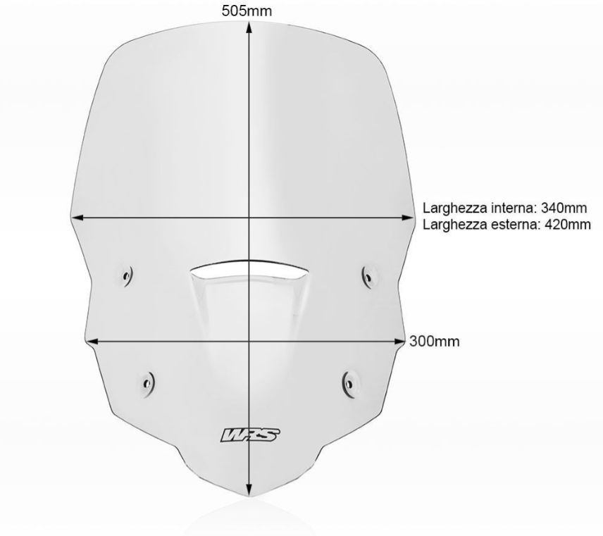 Plexi motocyklu WRS verze CAPONOURD pro HONDA XL 750 TRANSALP ABS rok 2023-2024 barva čirá výška plexi 50,5 cm