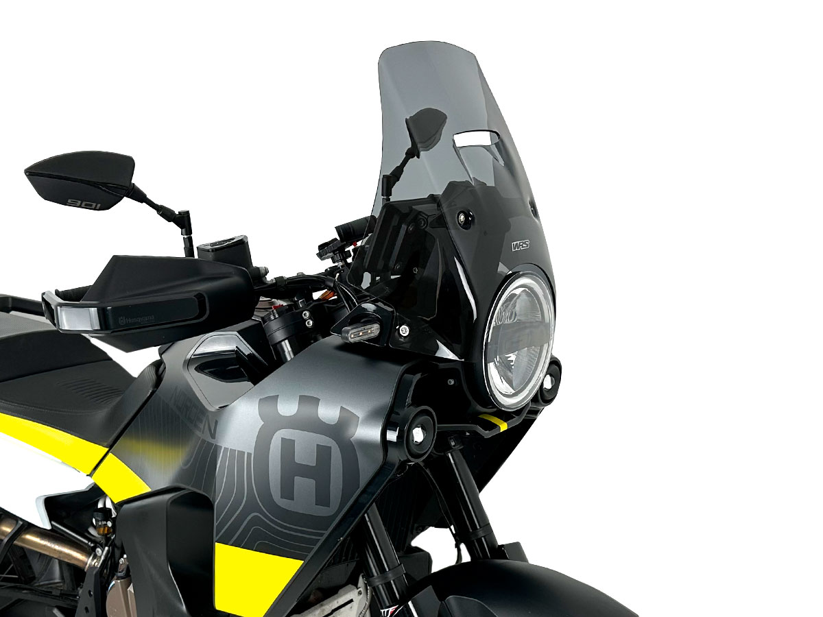 Plexi motocyklu WRS verze TOURING pro HUSQVARNA NORDEN 901 ABS rok 2022-2023 barva tmavě kouřová, výška plexi 33,5 cm 