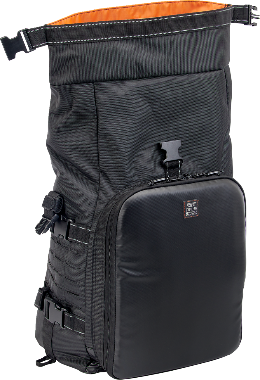 Motocyklová brašna / batoh BILTWELL BAG 3014-01 EXFIL 80 GENERACE 2 barva černá, obsah 50 litrů 