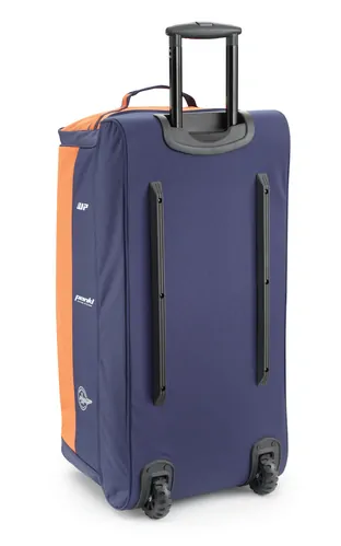 Velká textilní cestovní motokrosová taška na kolečkách s teleskopickou rukojetí  KTM REPLICA TEAM GEAR BAG OBJEM 114 L
