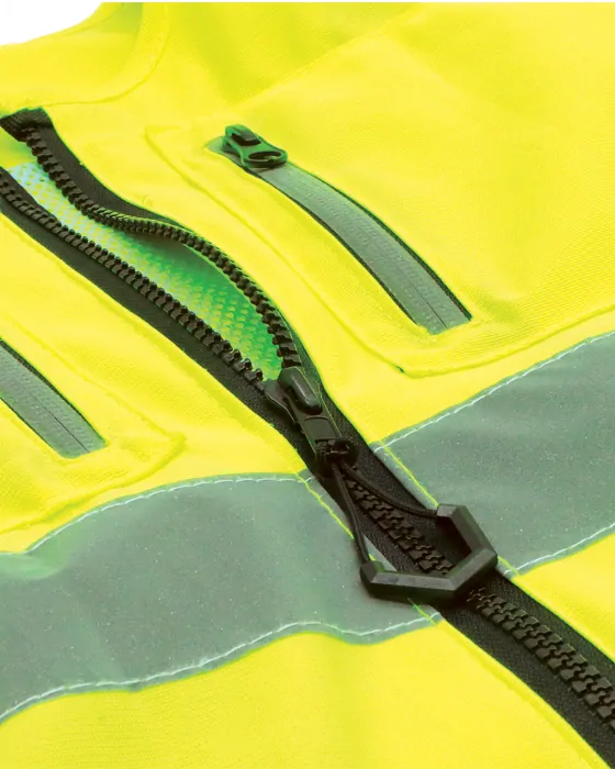 Reflexní vesta pro jízdu na motocyklu, kole a pěší OJ ATMOSFERE VEST FLASH 2 HIGH VISIBILITY žlutá fluo velikost M/L