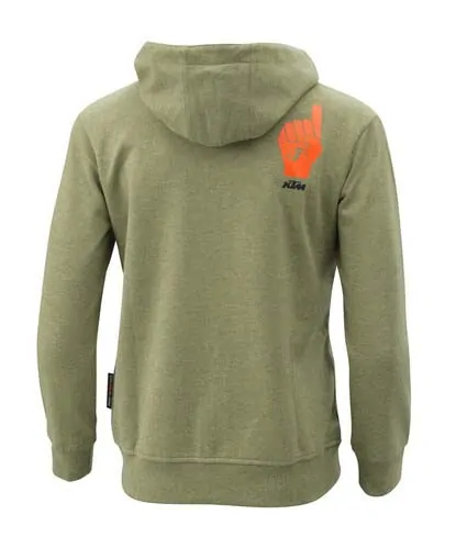 Dětská mikina na zip s kapucí KTM KIDS HERO ZIP HOODIE zelená