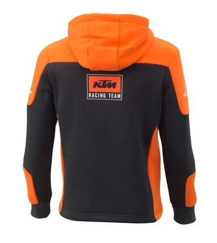 Dětská mikina s kapucí na zip KTM KIDS REPLICA TEAM RED BULL ZIP HOODIE černá/oranžová