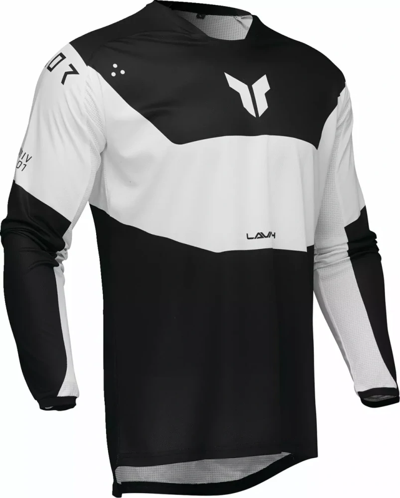 Motokrosový / enduro dres THOR LAUNCHMODE STORM barva bílá/černá