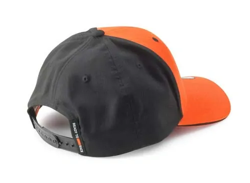 Pánská čepice - kšiltovka KTM MECHANIC CURVED CAP černá/oranžová, prohnutý kšilt