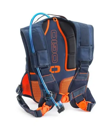Picí vak KTM REPLICA TEAM BAJA HYDRATION BACKPACK 24 modrá/oranžová, objem picího vaku 2 litry 