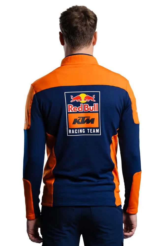 Mikina z funkčního materiálu se stojáčkem KTM REPLICA TEAM HALFZIP SWEATER  modrá/oranžová