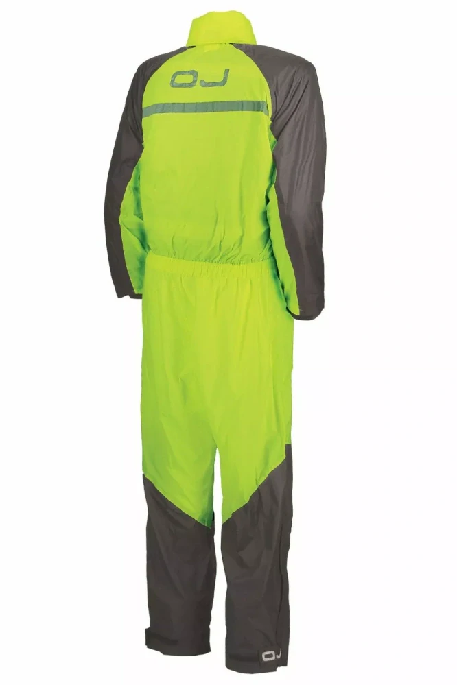 Nepromokavá, voděodolná celková kombinéza do deště /pláštěnka OJ ATMOSFERE METROPOLITANE s.r SYSTEM RAIN SUIT COMPACT TOTAL JR02400, barva černá/žlutá fluo 