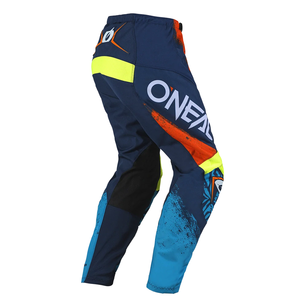 a Dětské motokrosové / enduro kalhoty ONEAL ELEMENT SHOCKER barva modrá/oranžová velikost 24