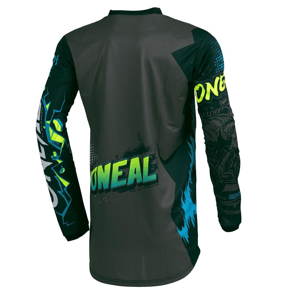 a Dětský motokrosový / enduro dres ONEAL ELEMENT VILLAIN barva šedá/multi color VELIKOST XL