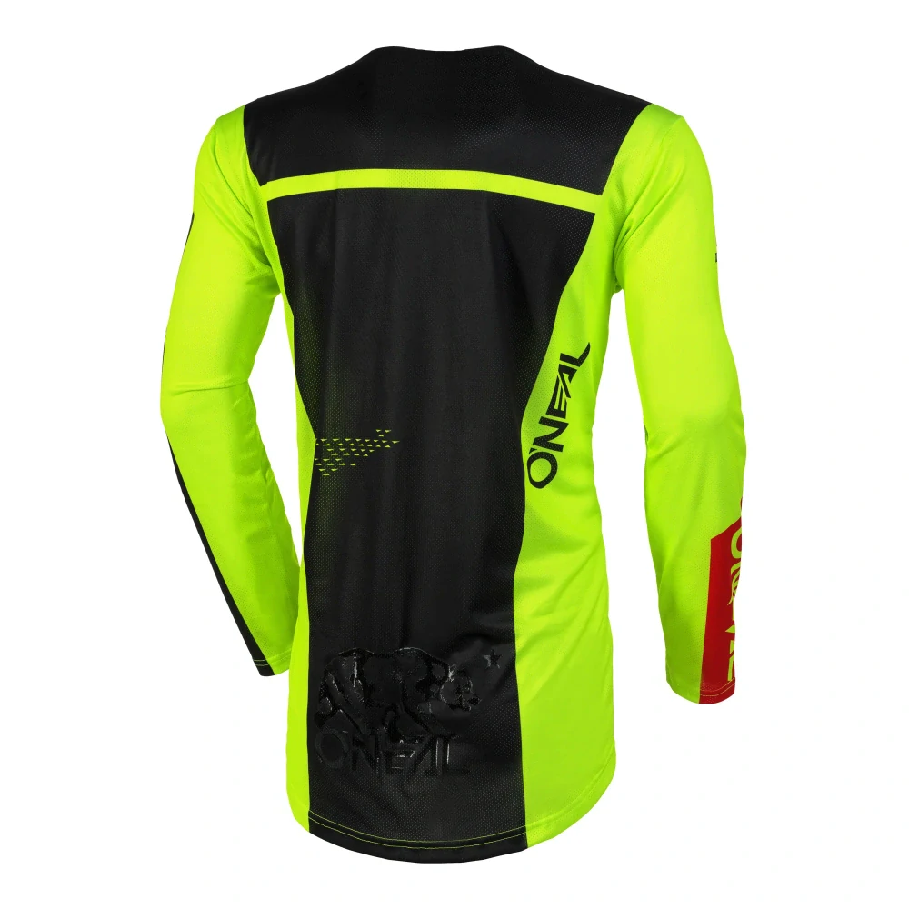 a Motokrosový dres ONEAL HARDWEAR SLAM černá/žlutá fluo/červená velikost L 