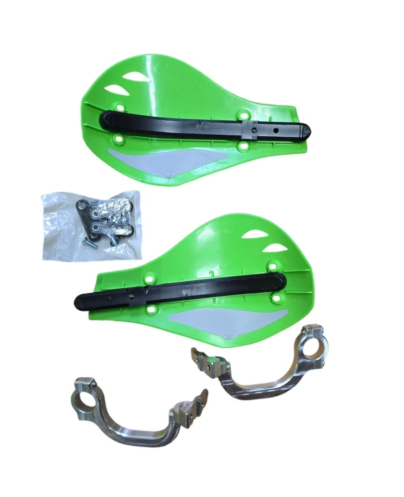 a Kryty páček MOOSE RACING HANDGUARD ROOST GREEN - pár, pro průměr řídítek 22 mm (7/8")
