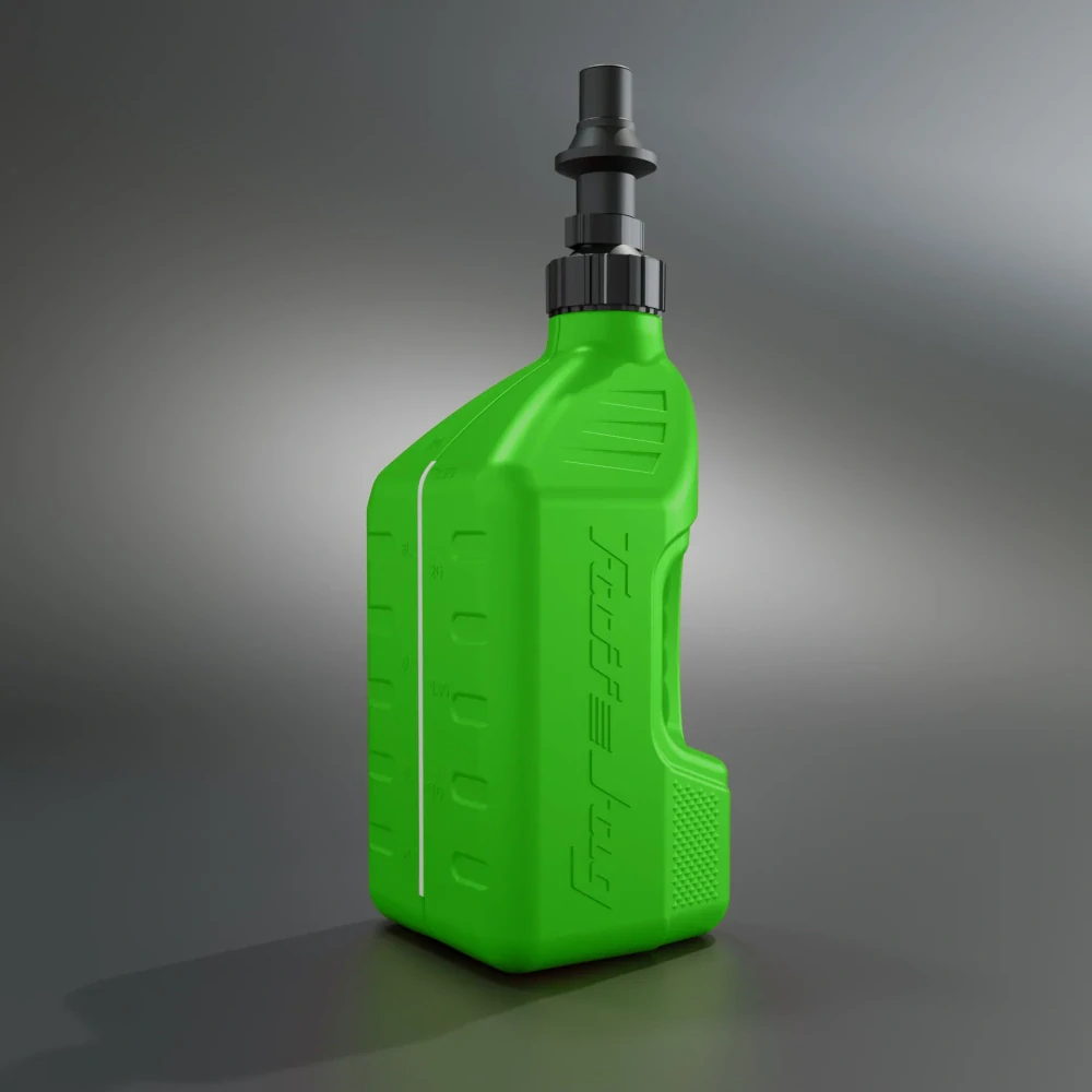 Kanystr na benzín TUFF JUG CONTAINER JUG CONTAINER VIEW STRIP W/RIPPER CAP barva zelená, obsah 10 litrů