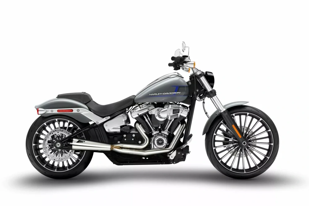 Výfukový systém motocyklu ZARD FULL KIT EXHAUST SYSTEM 2:1 pro motocykl HARLEY DAVIDSON BREAKOUT / FAT BOY rok 2017-2024 viz popis, barva leštěný chrom / černá koncovka