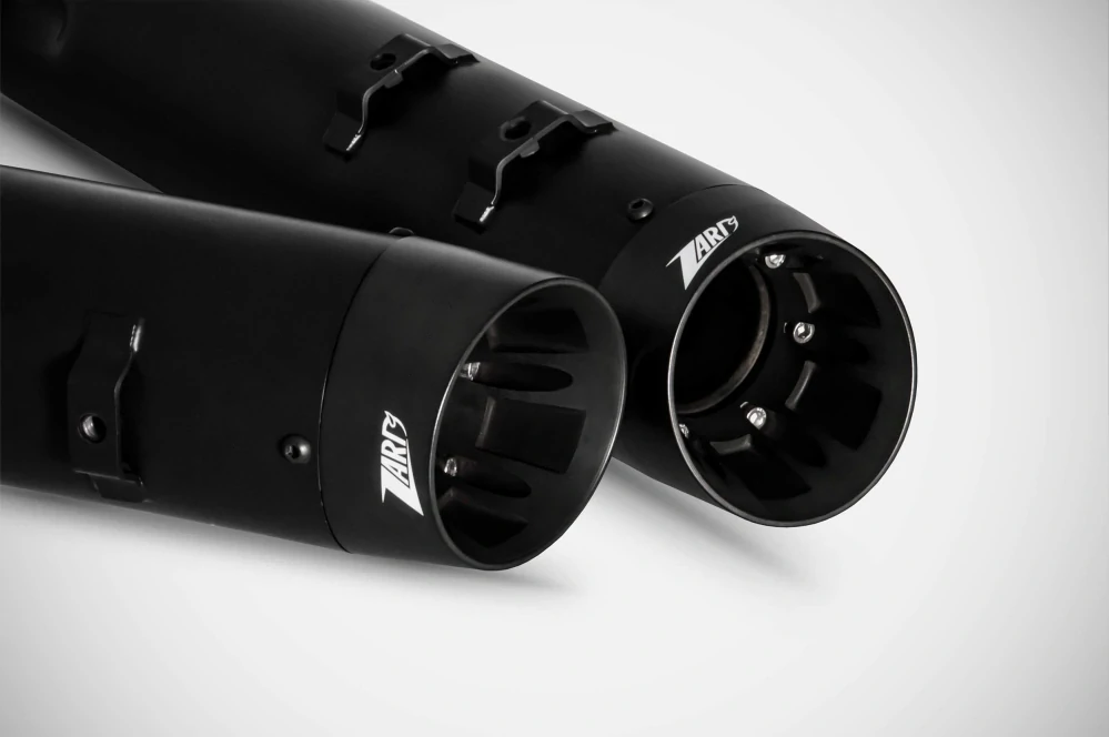 Homologované koncovky výfuku motocyklu ZARD SLIP ON MUFFLERS HOMOLOGACE E4 pro motocykl HARLEY DAVIDSON ROAD GLIDE LIMITED rok 2017-2020 viz popis, barva černá