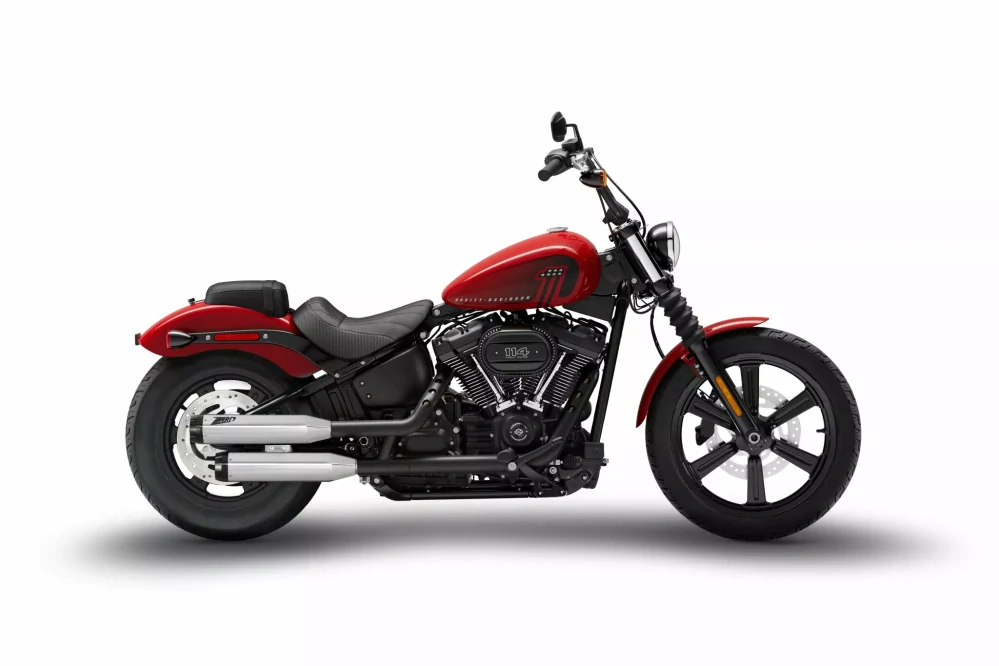 Homologované koncovky výfuku motocyklu ZARD SLIP ON MUFFLERS HOMOLOGACE E4/E5 pro motocykl HARLEY DAVIDSON SOFTAIL M8 rok 2017-2024 , barva lesklý chrom/černá koncovka 