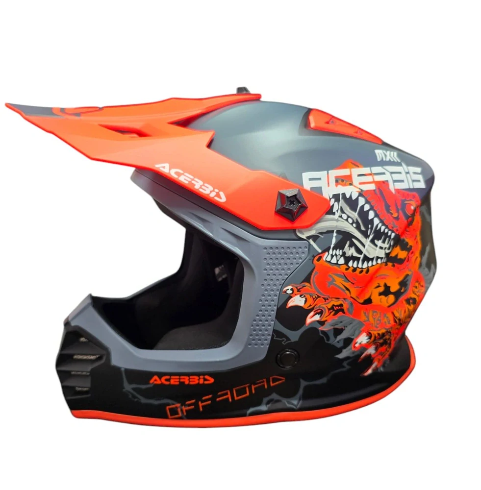 Dětská motokrosová přilba / MX helma ACERBIS PROFILE JUNIOR barva černá / oranžová fluo matná 