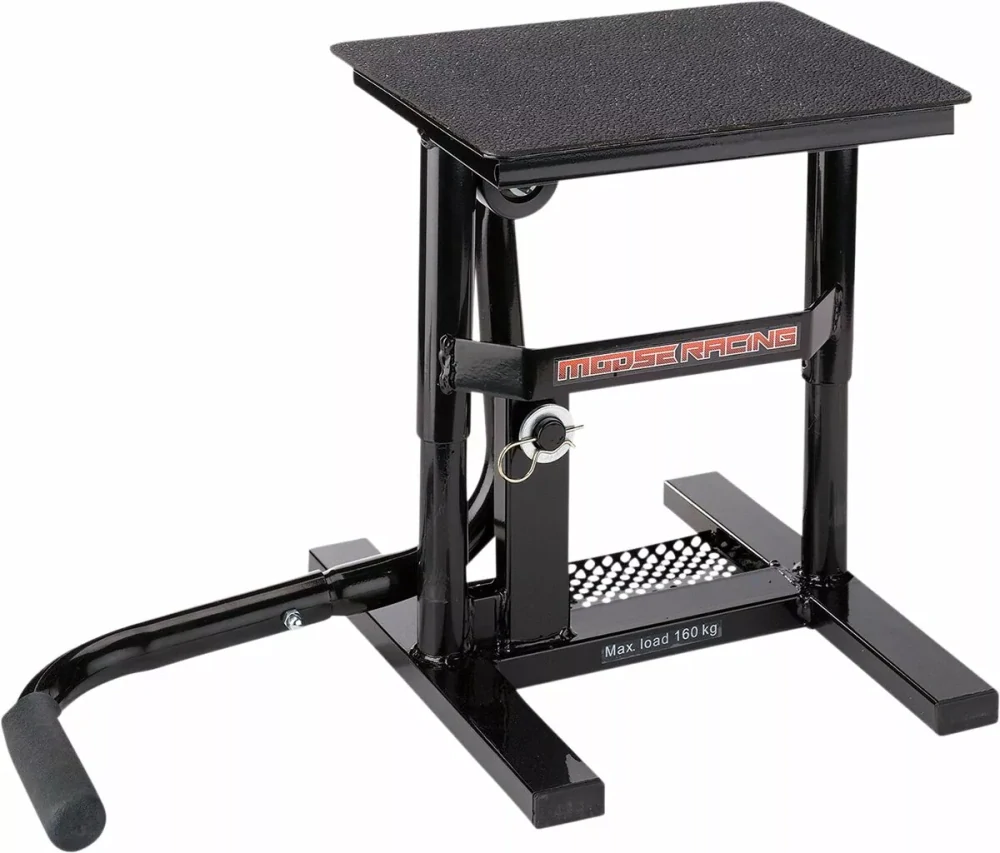 Mini MX stojan pod moto MOOSE RACING STAND STEEL LIFT VERZE MINI černý nosnost 158 kg (350 lb), maximální výška 34,5 cm 