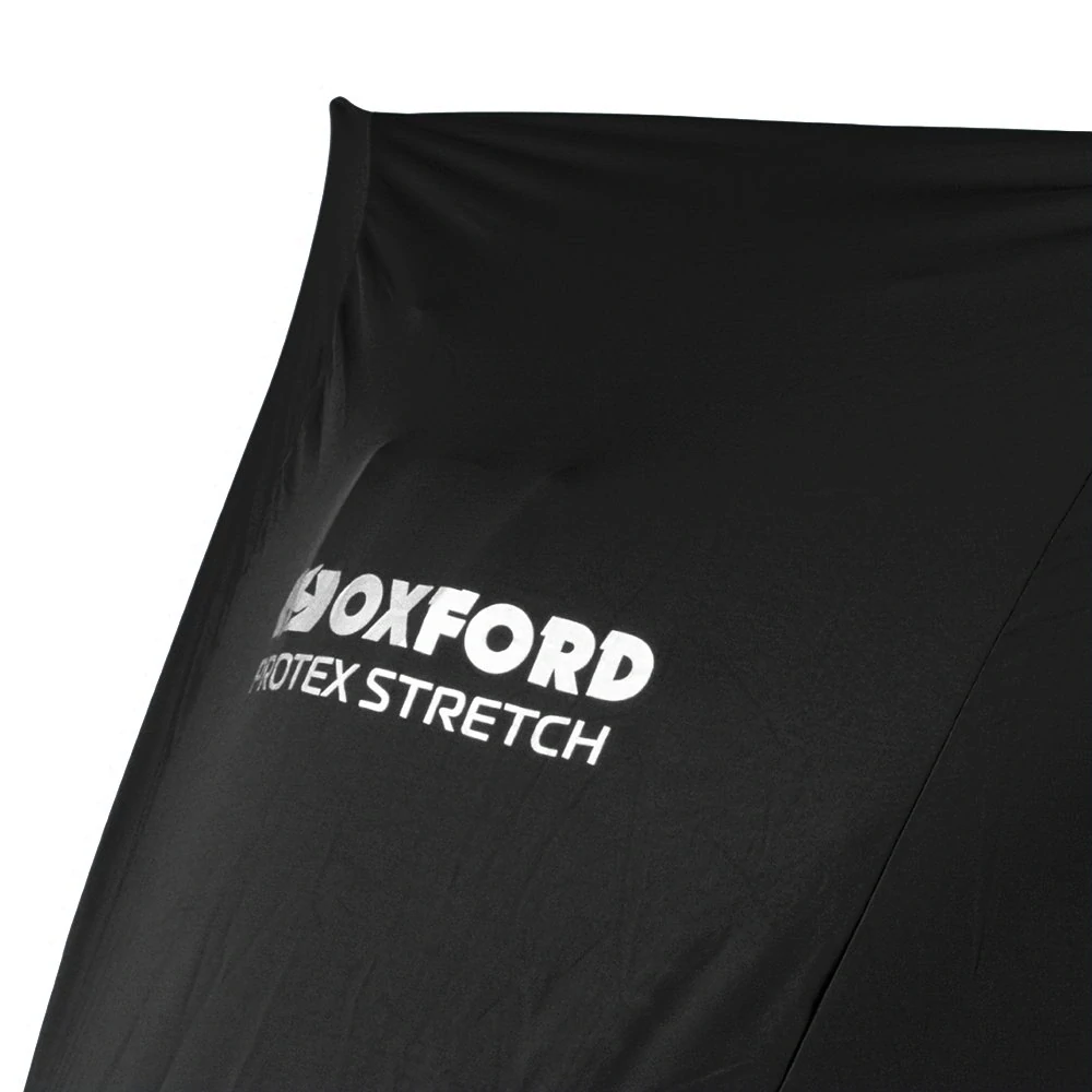 Interiérová ochraná plachta na motocykl OXFORD PROTEX STRETCH INDOOR CV 172 barva černá, velikost L
