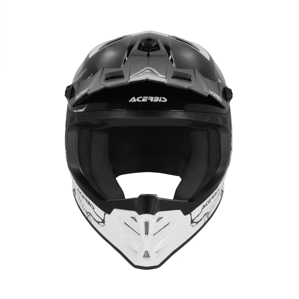 a Dětská motokrosová přilba / MX helma ACERBIS PROFILE JUNIOR barva černá / bílá lesklá velikost XL 51-52 cm